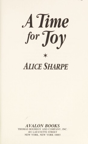 Book cover for A Time for Joy