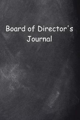 Cover of Board of Director's Journal Chalkboard Design