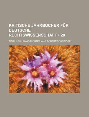 Book cover for Kritische Jahrb Cher Fur Deutsche Rechtswissenschaft (20)