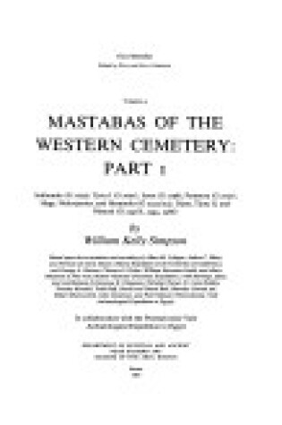 Cover of Mastabas of the Western Cemetery