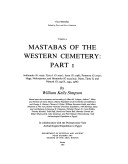 Book cover for Mastabas of the Western Cemetery