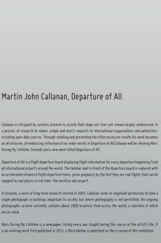 Cover of Departure of All