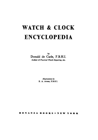 Book cover for Watch & Clock Encyclopedia