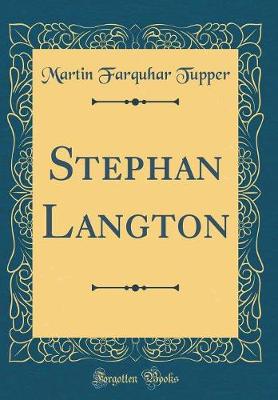 Book cover for Stephan Langton (Classic Reprint)