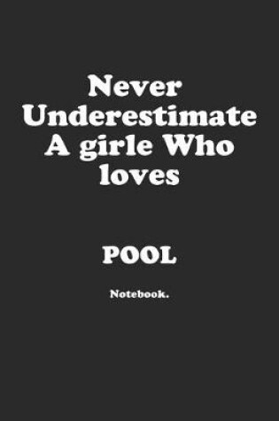 Cover of Never Underestimate A Girl Who Loves Pool.