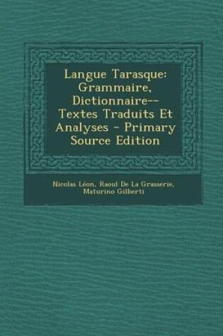 Cover of Langue Tarasque