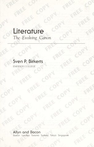 Book cover for Literature