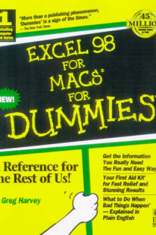 Cover of Excel 98 for Macs For Dummies