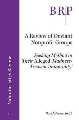 Book cover for A Review of Deviant Nonprofit Groups