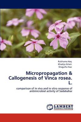 Book cover for Micropropagation & Callogenesis of Vinca rosea. L.