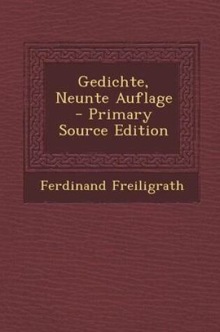 Cover of Gedichte, Neunte Auflage