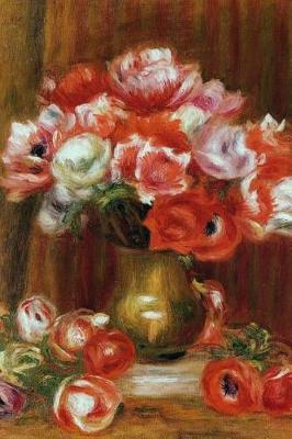 Book cover for 150 page lined journal Anemones, 1909 Pierre Auguste Renoir
