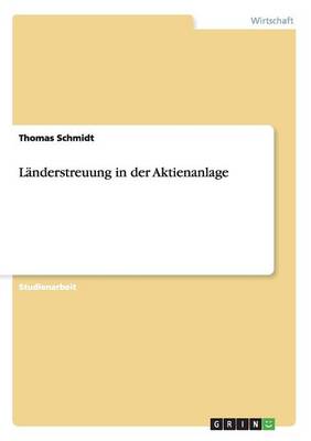 Book cover for Landerstreuung in der Aktienanlage