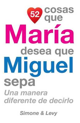 Book cover for 52 Cosas Que María Desea Que Miguel Sepa