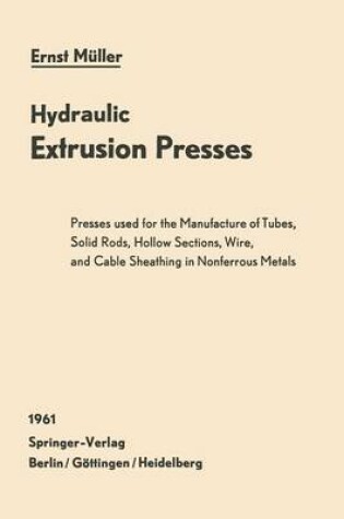 Cover of Hydraulic Extrusion Presses