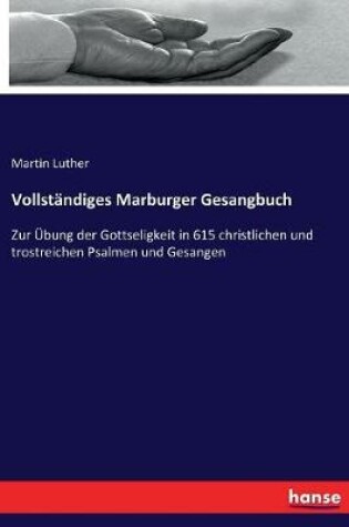 Cover of Vollstandiges Marburger Gesangbuch