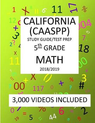 Book cover for 3rd Grade CALIFORNIA CAASPP, 2019 MATH, Test Prep