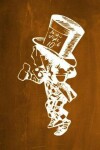 Book cover for Alice in Wonderland Chalkboard Journal - Mad Hatter (Orange)