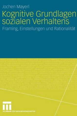 Cover of Kognitive Grundlagen sozialen Verhaltens