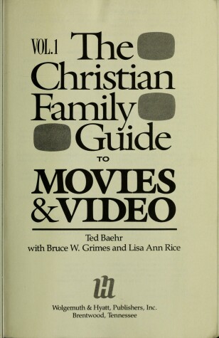 Book cover for Christian Family Guide to Movies and Video