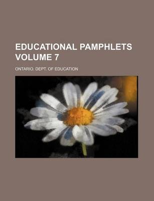 Book cover for Educational Pamphlets Volume 7