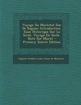 Book cover for Voyage Du Marechal Duc de Raguse