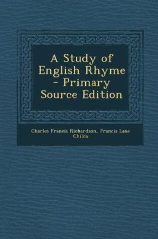 Cover of A Study of English Rhyme