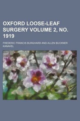 Cover of Oxford Loose-Leaf Surgery Volume 2, No. 1919