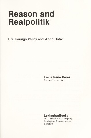 Cover of Reason and Realpolitik