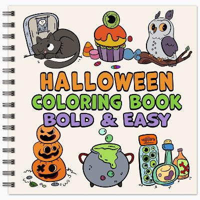 Book cover for Halloween Bold & Easy Coloring Book