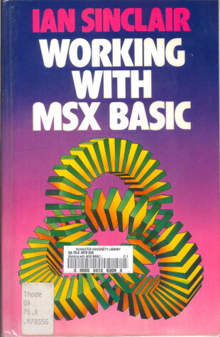 Book cover for Working with M. S. X. BASIC