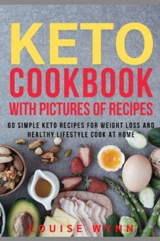 Cover of Keto Cookbook with Pictures of Recipes