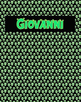 Book cover for 120 Page Handwriting Practice Book with Green Alien Cover Giovanni