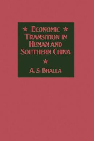 Cover of Economic Transition in Hunan and Southern China