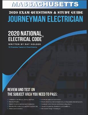 Book cover for Massachusetts 2020 Journeyman Electrician Exam Questions and Study Guide