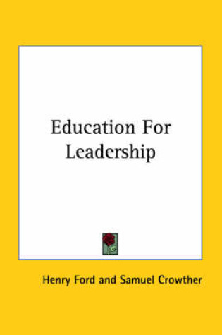 Cover of Education for Leadership