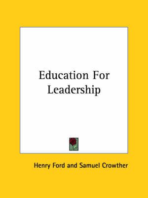 Book cover for Education for Leadership