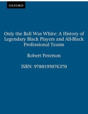 Book cover for Only the Ball Was White