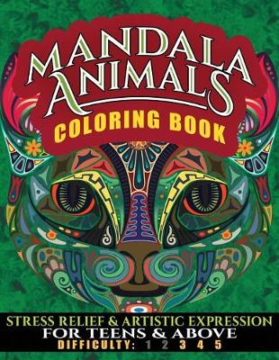 Book cover for Mandala Animals Coloring Book