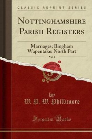 Cover of Nottinghamshire Parish Registers, Vol. 1