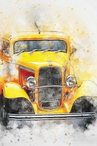 Cover of Vintage Yellow Classic Car Watercolor Journal