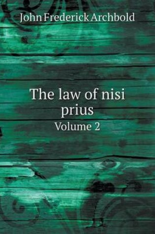 Cover of The law of nisi prius Volume 2