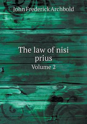 Book cover for The law of nisi prius Volume 2