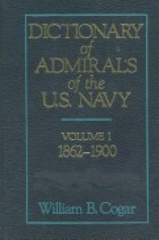 Cover of Dictionary of Admirals of the United States Navy