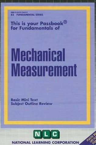 Cover of MECHANICAL MEASUREMENT