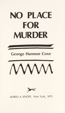 Book cover for No Place for Murder