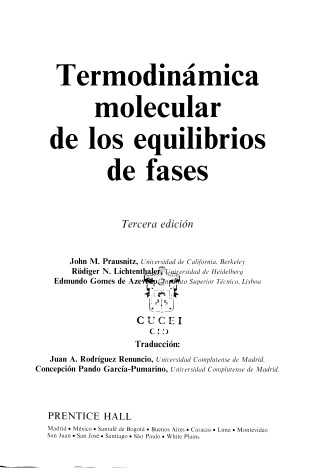 Cover of Termodinamica Molecular - 3 Edicion