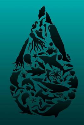 Book cover for Oil Drop Composed of Marine Animal Silhouettes Journal