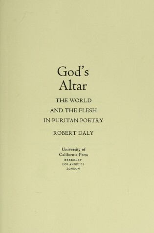 Cover of God's Altar