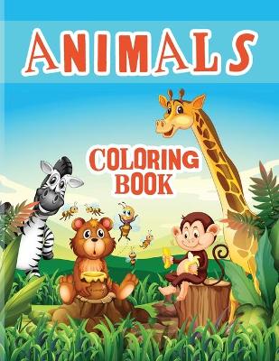 Book cover for Awsome Animals Coloring Book